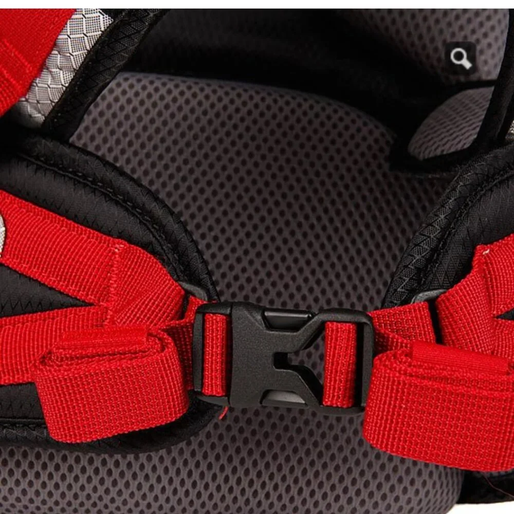 OGIO ATLAS 100 HYDRATION BACKPACK-100 OZ/ 3L BLADDER- CHROME-BLACK/RED ACCENTS